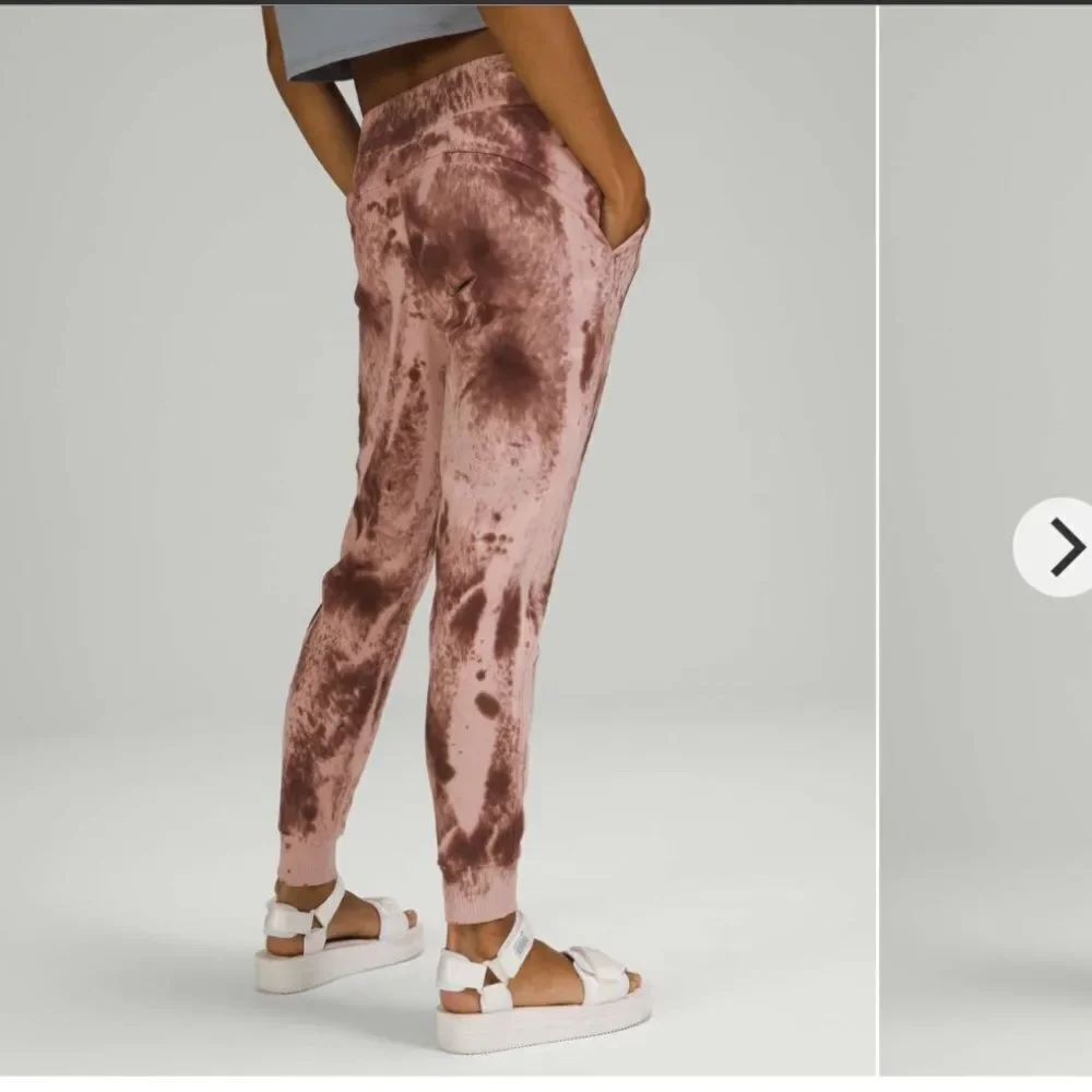 NWT New LULULEMON Warm Down Jogger Sweatpants Marble Tie Dye French Press MD3Y 8